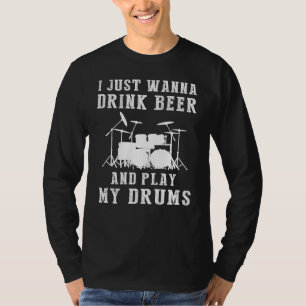 Camiseta Beats & Brews: Cerveza, tambores y diversión sin f