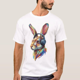 Camiseta Beats & Ears – Abstract Rabbit in Vibes