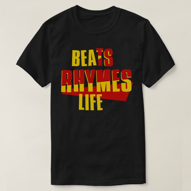 Camiseta Beats Rhymes Life (Diseño del anverso)