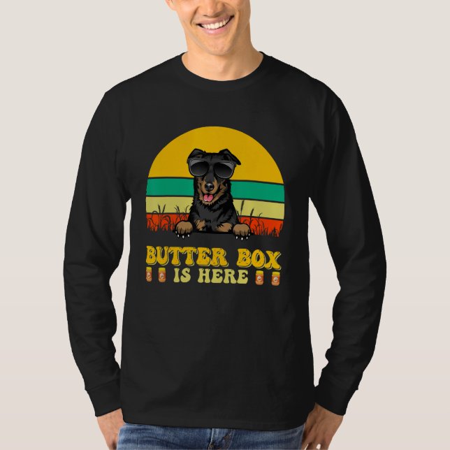 Camiseta Beauceron Dog Butter Box Is Here Father s Day (Anverso)