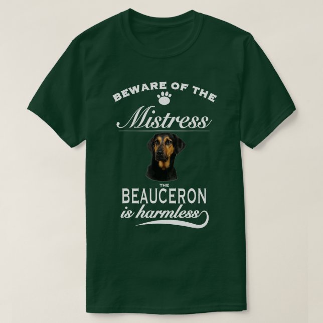Camiseta Beauceron está atento a la señora Beauceron (Diseño del anverso)