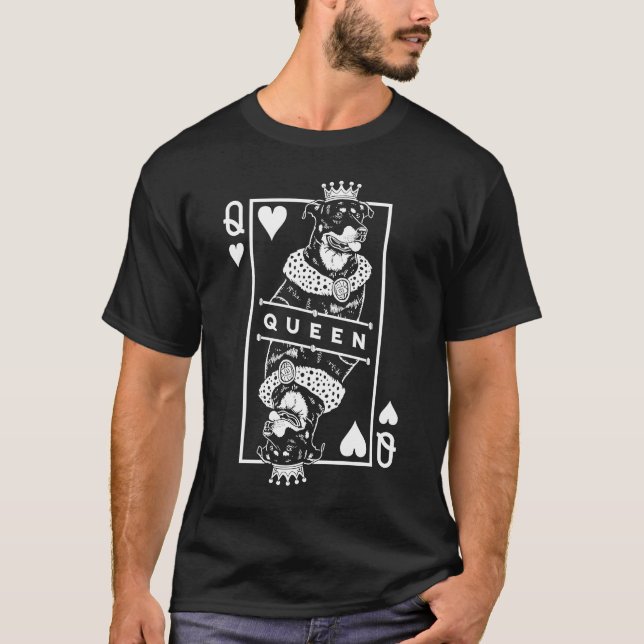 Camiseta Beauceron Queen Of Hearts Dog Pop (Anverso)