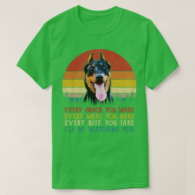 Camiseta Beauceron retro Cada Tentempié Que Haces Cada Comi (Diseño del anverso)