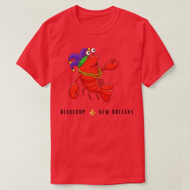 Camiseta Beaucoup New Orleans Crawfish TShirt (Diseño del anverso)