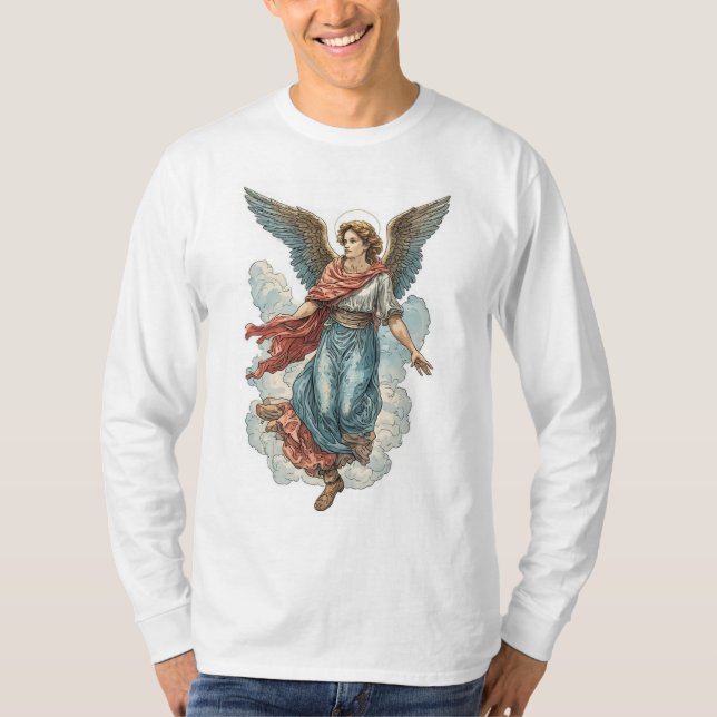 Camiseta Beautiful Angel Men's Christian Long Sleeve Tee (Anverso)