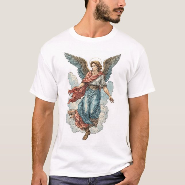 Camiseta Beautiful Angel Men's Christian Tee Shirt (Anverso)