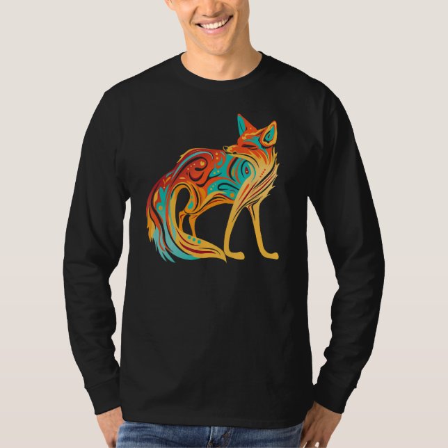 Camiseta Beautiful Artistic Fox Animal (Anverso)