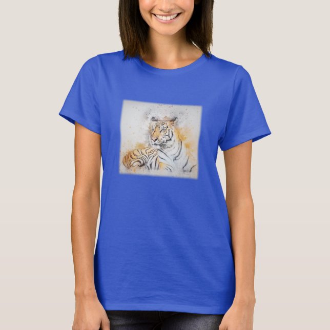 Camiseta Beautiful Bengal Tiger Painting (Anverso)