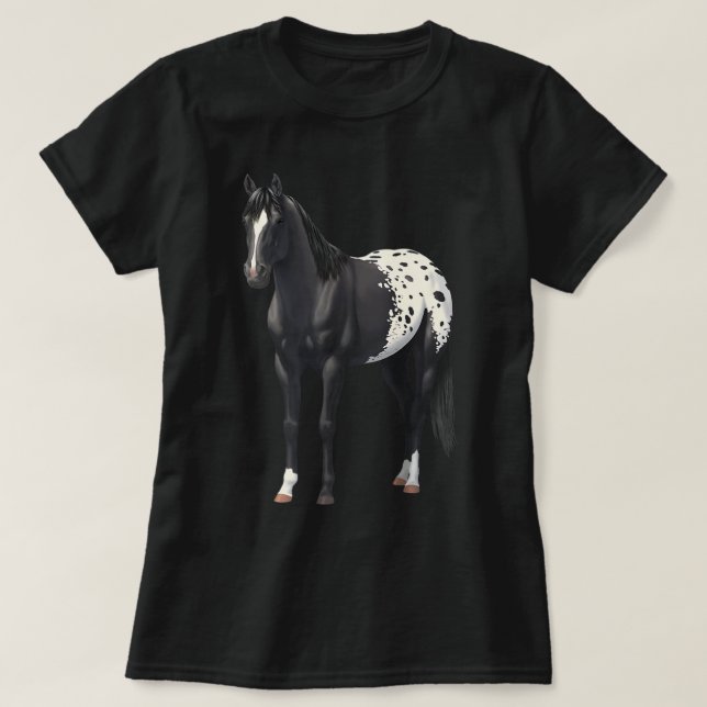 Camiseta Beautiful Black Blanket Appaloosa Horse Lover Gift (Diseño del anverso)