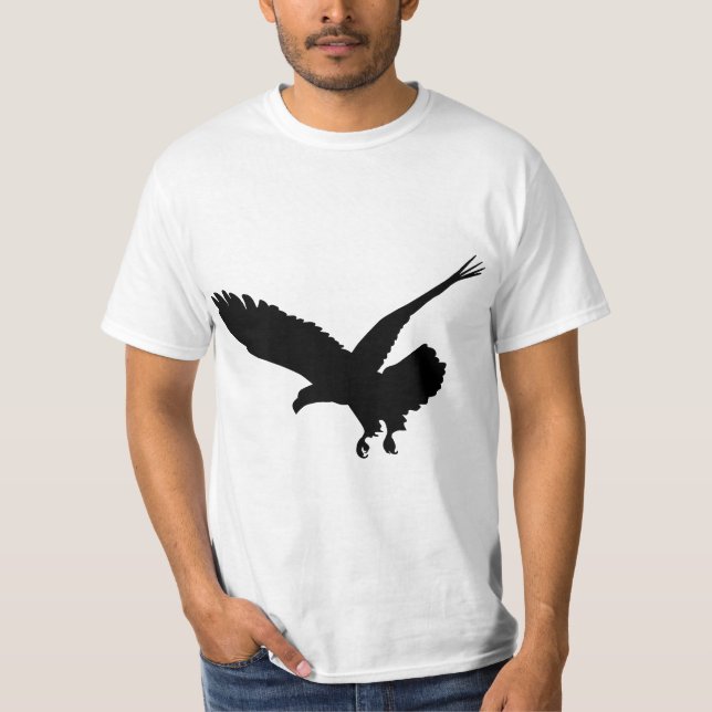Camiseta Beautiful Black Flying Eagle Bird Silhouette  (Anverso)