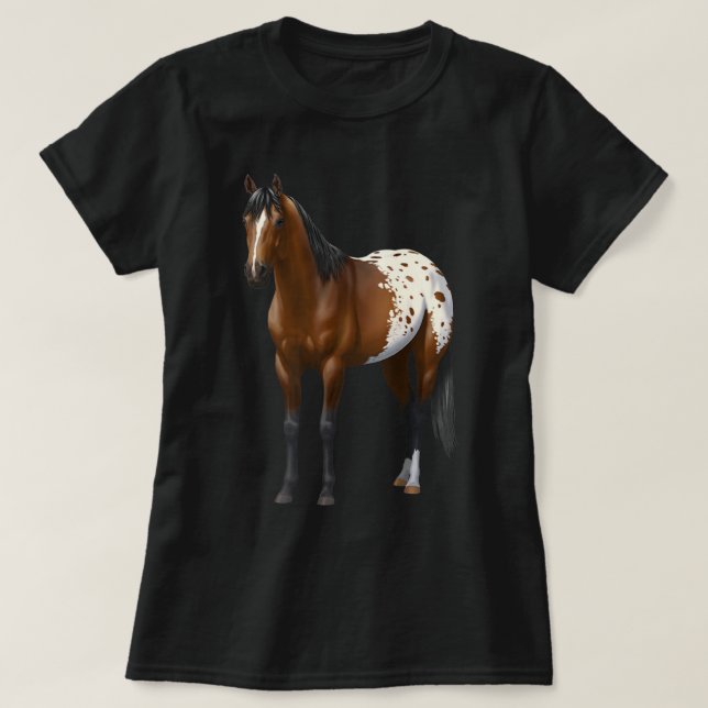 Camiseta Beautiful Brown Bay Appaloosa Horse Lover Gift Pre (Diseño del anverso)