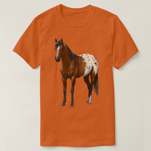 Camiseta Beautiful Brown Bay Appaloosa Horse Lover Gift Pre (Diseño del anverso)