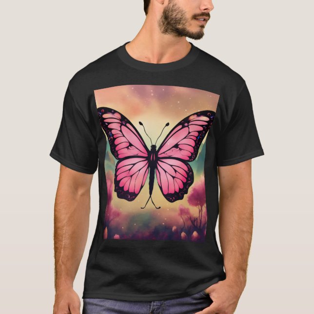 Camiseta Beautiful Butterfly Graphic T-Shirt – Stylish Natu (Anverso)
