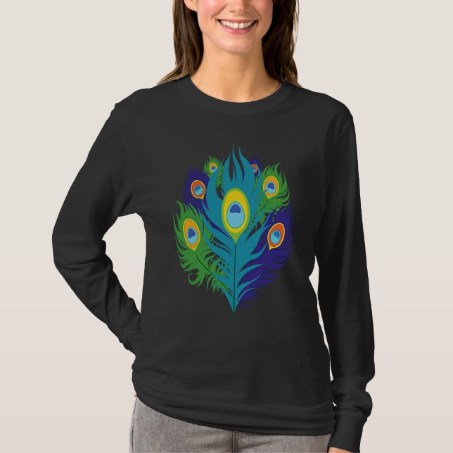 Camiseta Beautiful Feathers Bird Animal Lover Peacock (Anverso)
