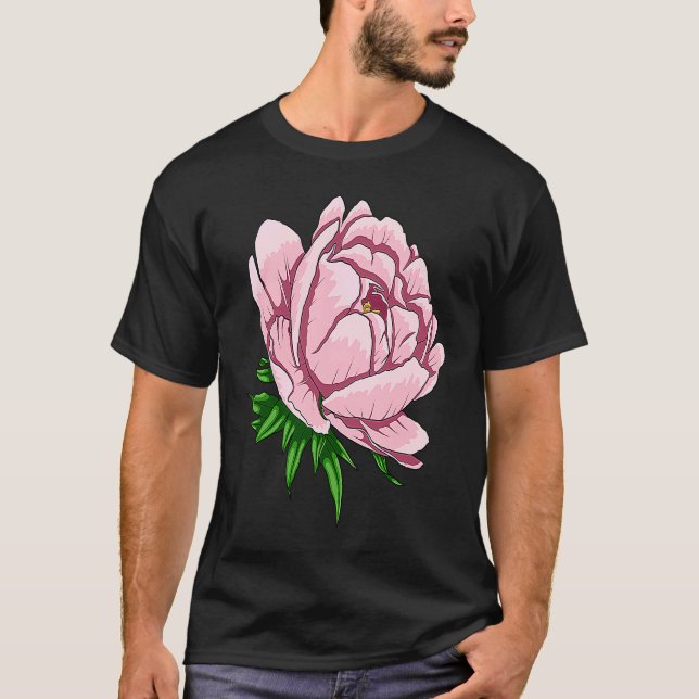 Camiseta Beautiful Flower Peony Floral Pink Peonies (Anverso)