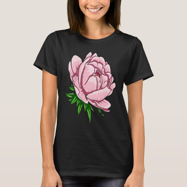 Camiseta Beautiful Flower Peony Floral Pink Peonies (Anverso)