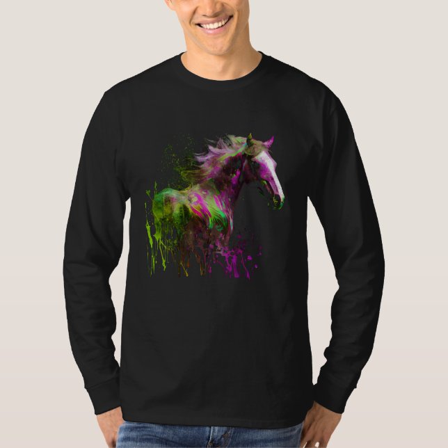 Camiseta Beautiful Horse  Splash Equestrian Horse Trainer (Anverso)