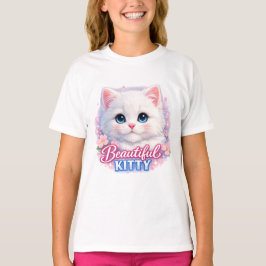 Camiseta Beautiful Kitty Cute Cat Kids T-Shirt