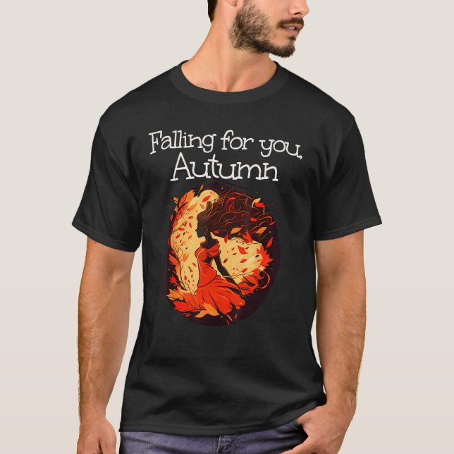 Camiseta Beautiful Leaves Lady falling for Autumn (Anverso)