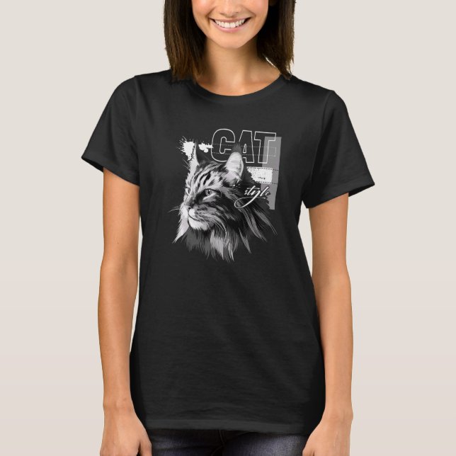 Camiseta Beautiful Maine Coon cat (Anverso)