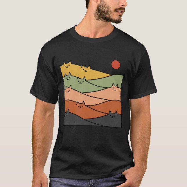 Camiseta beautiful mountains cats (Anverso)
