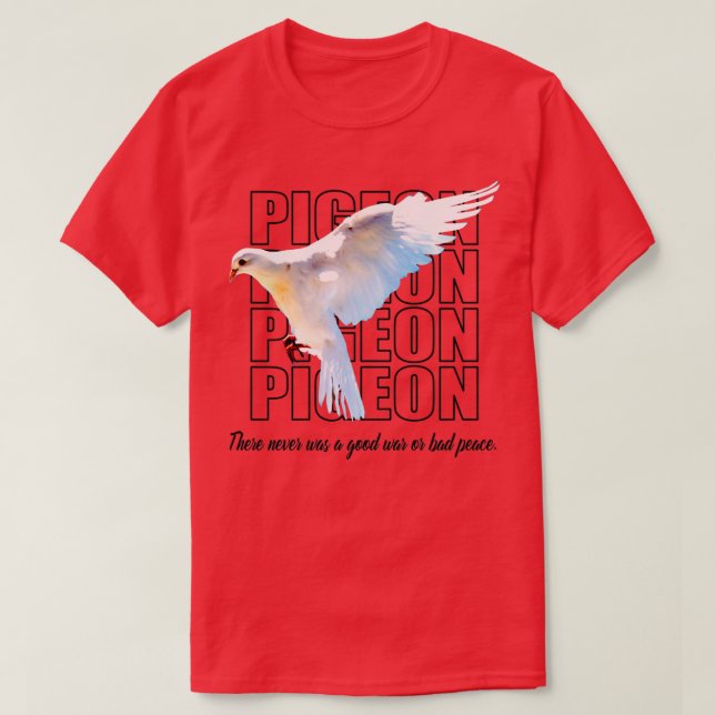 Camiseta Beautiful Retro Black And White Pigeon 4 (Diseño del anverso)