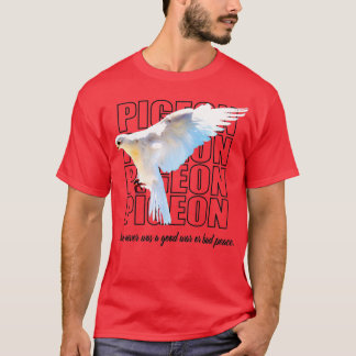 Camiseta Beautiful Retro Black And White Pigeon 4