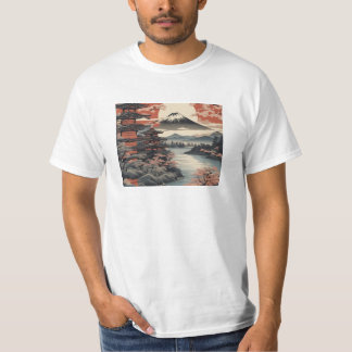 Camiseta Beautiful Scenery of Japan Fuji T-shirt