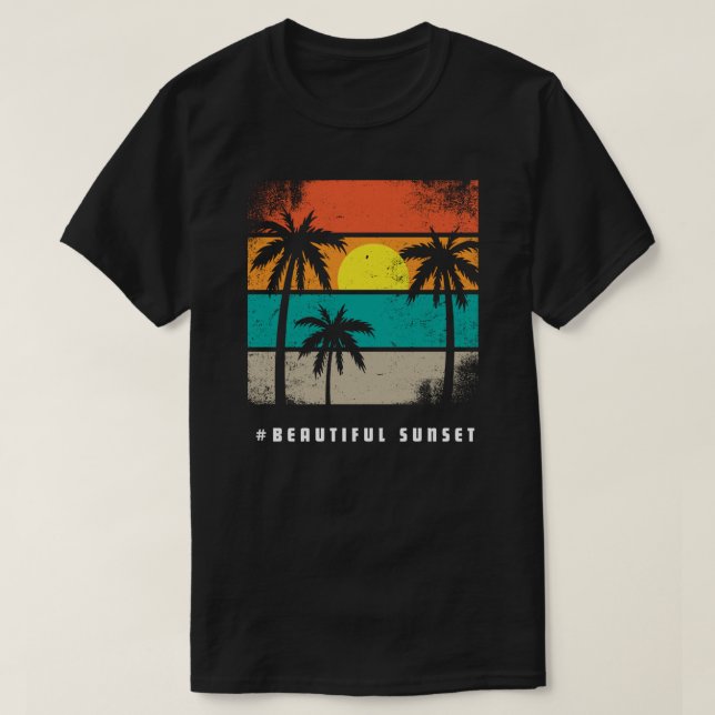 Camiseta beautiful sunset (Diseño del anverso)