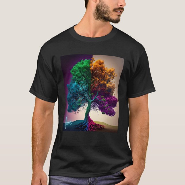 Camiseta Beautiful Vibrant Tree Nature s Beauty  7 (Anverso)