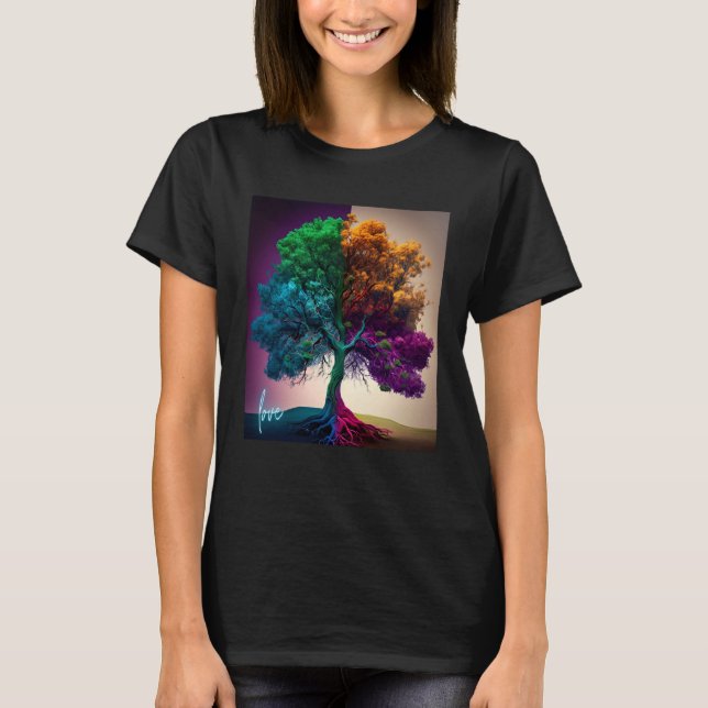 Camiseta Beautiful Vibrant Tree Nature s Beauty  7 (Anverso)