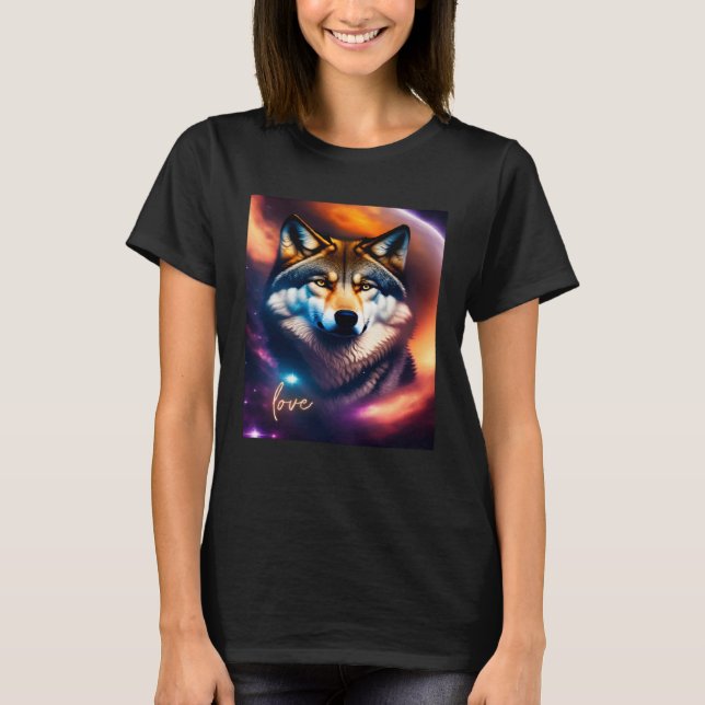 Camiseta Beautiful Vibrant Wolf Nature s Beauty  4 (Anverso)