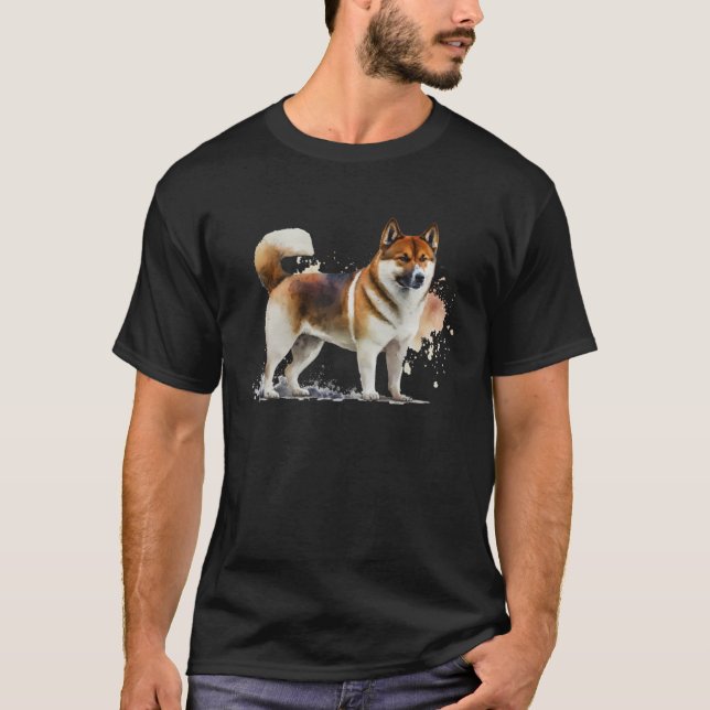 Camiseta Beautiful Watercolor Akita Portrait (Anverso)