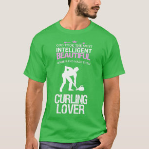 Camiseta Beautiful Women Curling Lover Funny For Gift