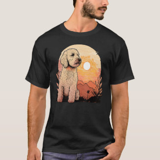 Camiseta Beautifull Golden Doodle Sunset vintage Goldendood