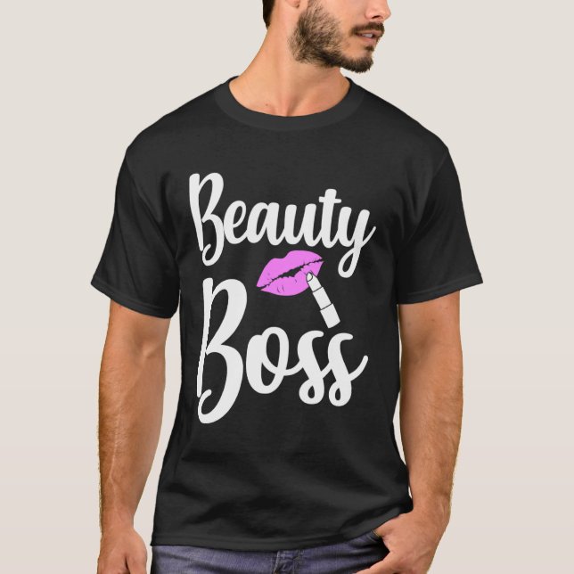 Camiseta Beauty Boss Authority Work Humor (Anverso)