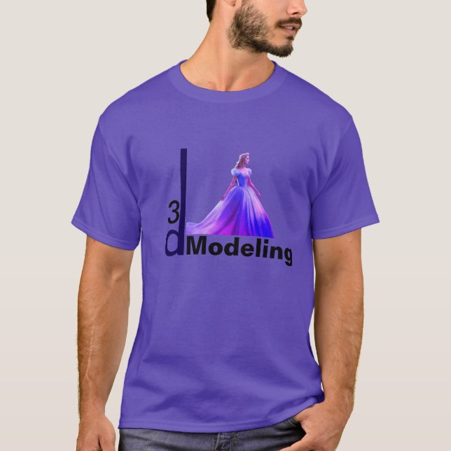 Camiseta Beauty Cinderella 3D Modelado - (Anverso)