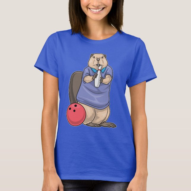 Camiseta Beaver Bowling Bowling (Anverso)