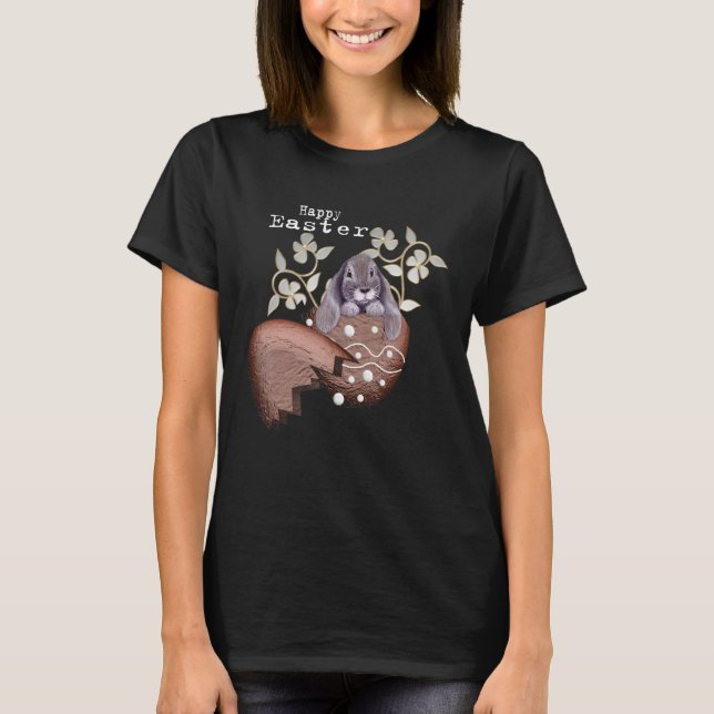 Camiseta Beaver Bunny Egg Huner Beaver Happy Easter (Anverso)