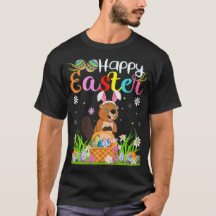 Camiseta Beaver Bunny Egg Huning Funny Beaver Feliz Pascua