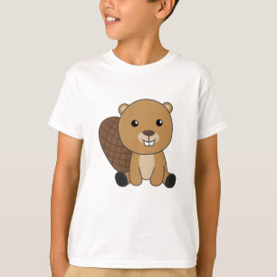 Camiseta Beaver Cute Roedores Para Niños Divertido Beaver