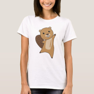 Camiseta Beaver Cute Roedores Para Niños Divertido Beaver