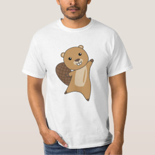 Camiseta Beaver Cute Roedores Para Niños Divertido Beaver