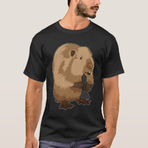 Camiseta Beaver en el Obispo de Ajedrez con pieza de ajedre