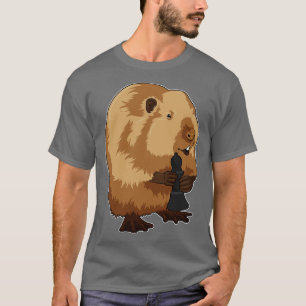 Camiseta Beaver en el Obispo de Ajedrez con pieza de ajedre