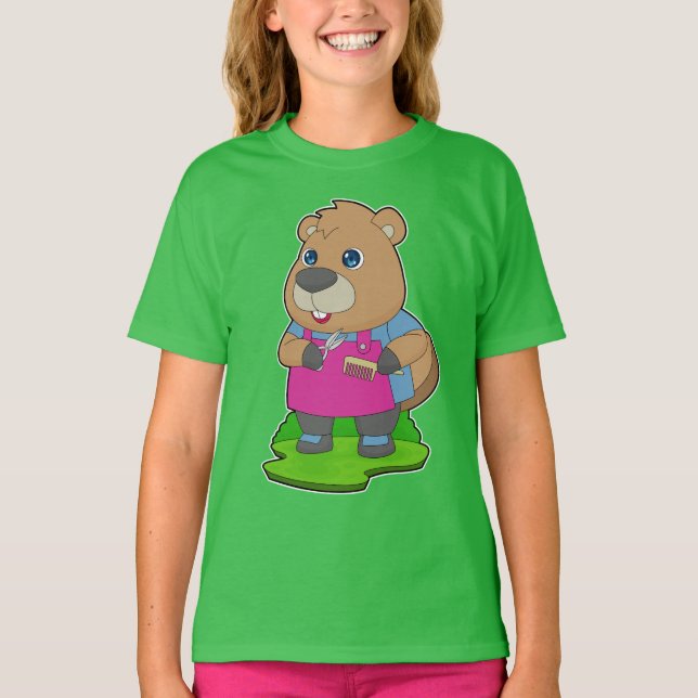 Camiseta Beaver Hairdresser Scissors Comb (Anverso)