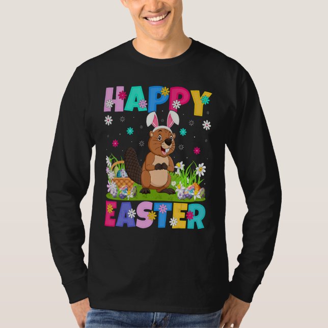 Camiseta Beaver Happy Easter Bunny Beaver Easter Sunday (Anverso)