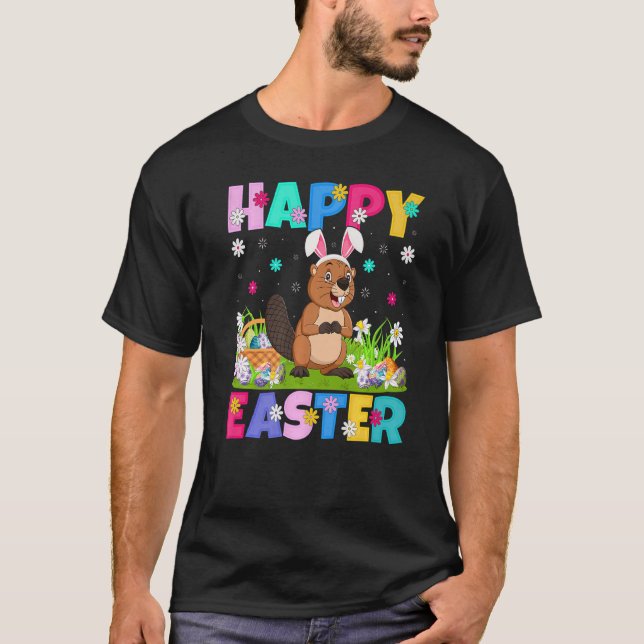 Camiseta Beaver Happy Easter Bunny Beaver Easter Sunday (Anverso)