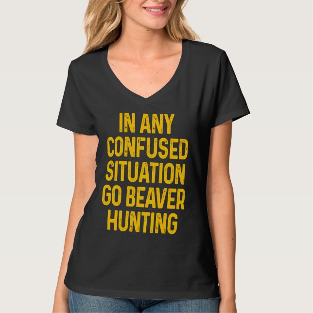 Camiseta Beaver Hunting Season Hunter (Anverso)