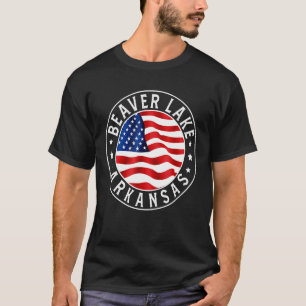 Camiseta Beaver Lake Arkansas AR Bandera Americana Patrióti